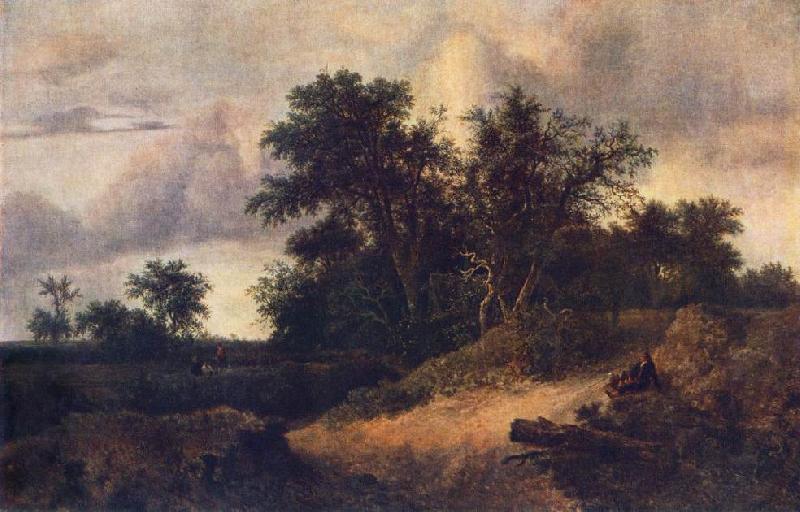 RUISDAEL, Jacob Isaackszon van Landscape with a House in the Grove at Germany oil painting art